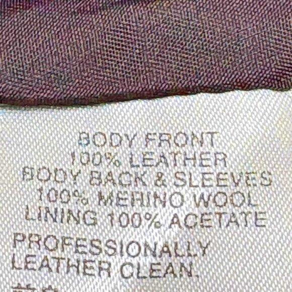 Retro Classiques Entier Brown Leather Ribbed Merino Wool Cardigan Jacket - Picture 4 of 7